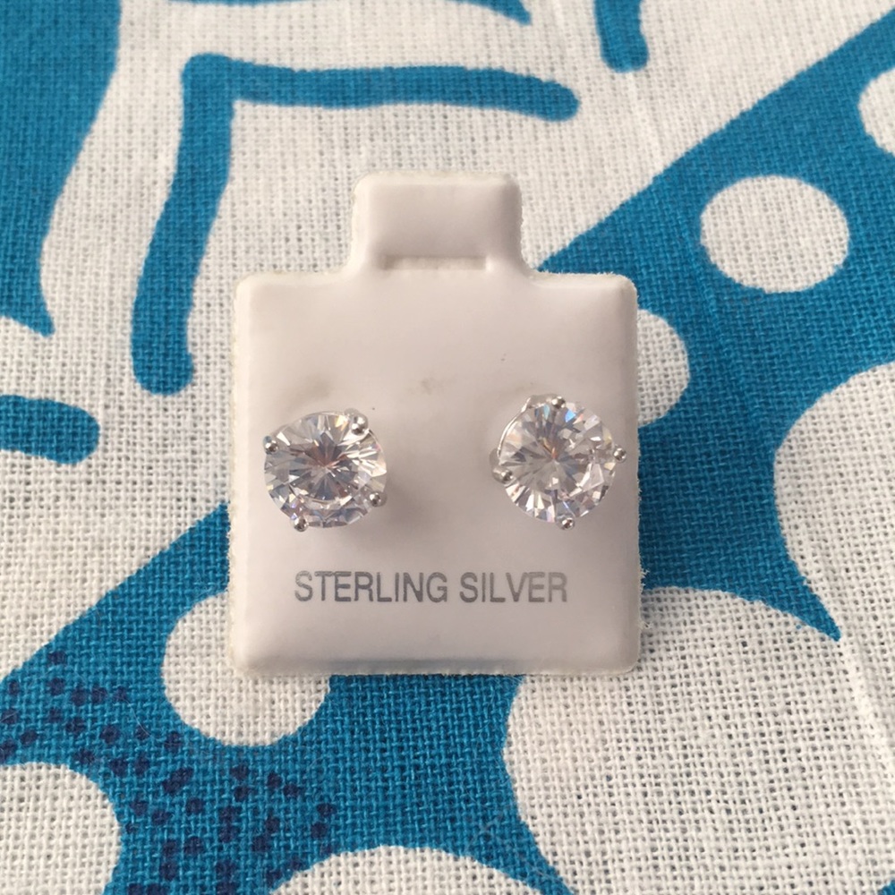 Sterling Silver Medium Circular Studs